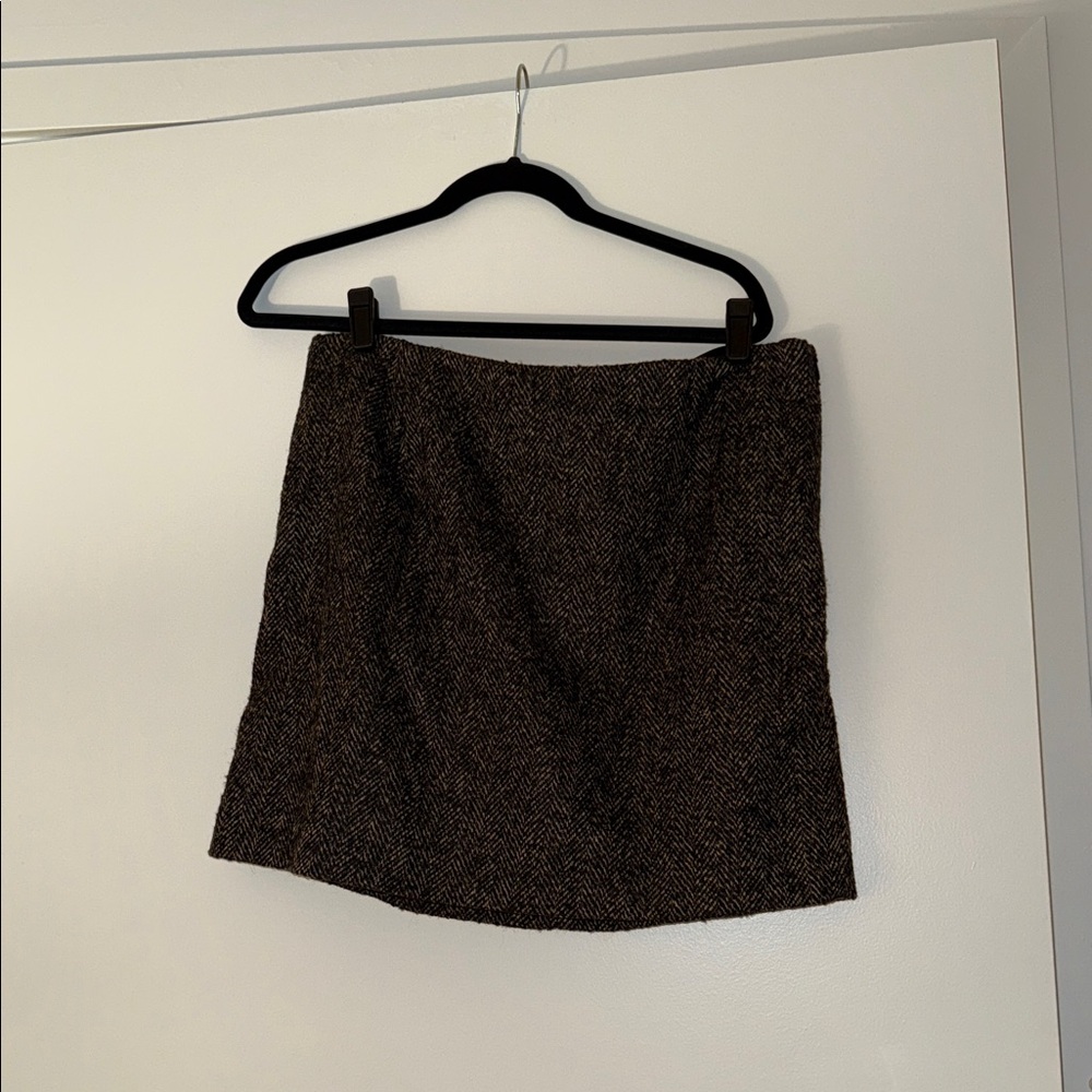 H&M Dark Brown Mini Skirt